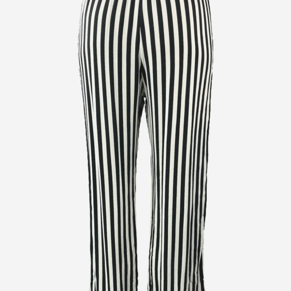 The reformation black and white stripe pant elastic waist size XS - Picture 3 of 12